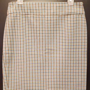 Tan, Grey, and Light Blue Pencil Skirt - Never Worn